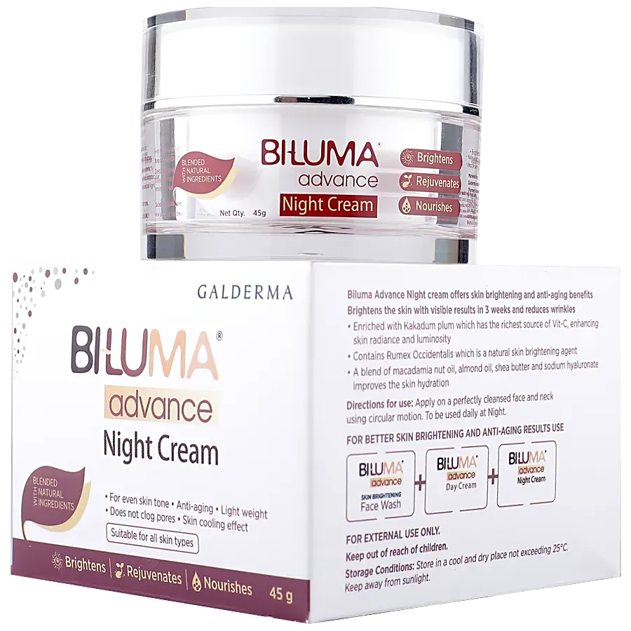 Biluma Advance Anti-Ageing Night Cream | Brightens, Rejuvenates & Nourishes the Skin